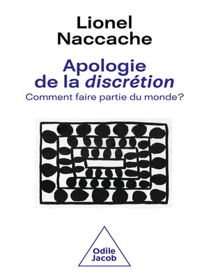 cover image of Apologie de la discrétion